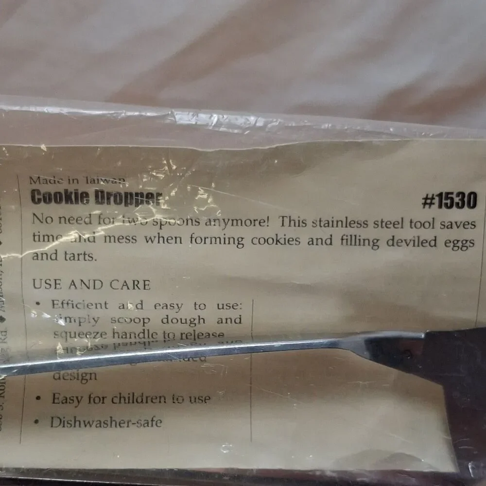 Vintage Pampered Chef Retired Stainless Steel Cookie Dropper NEW Hen Logo #1530